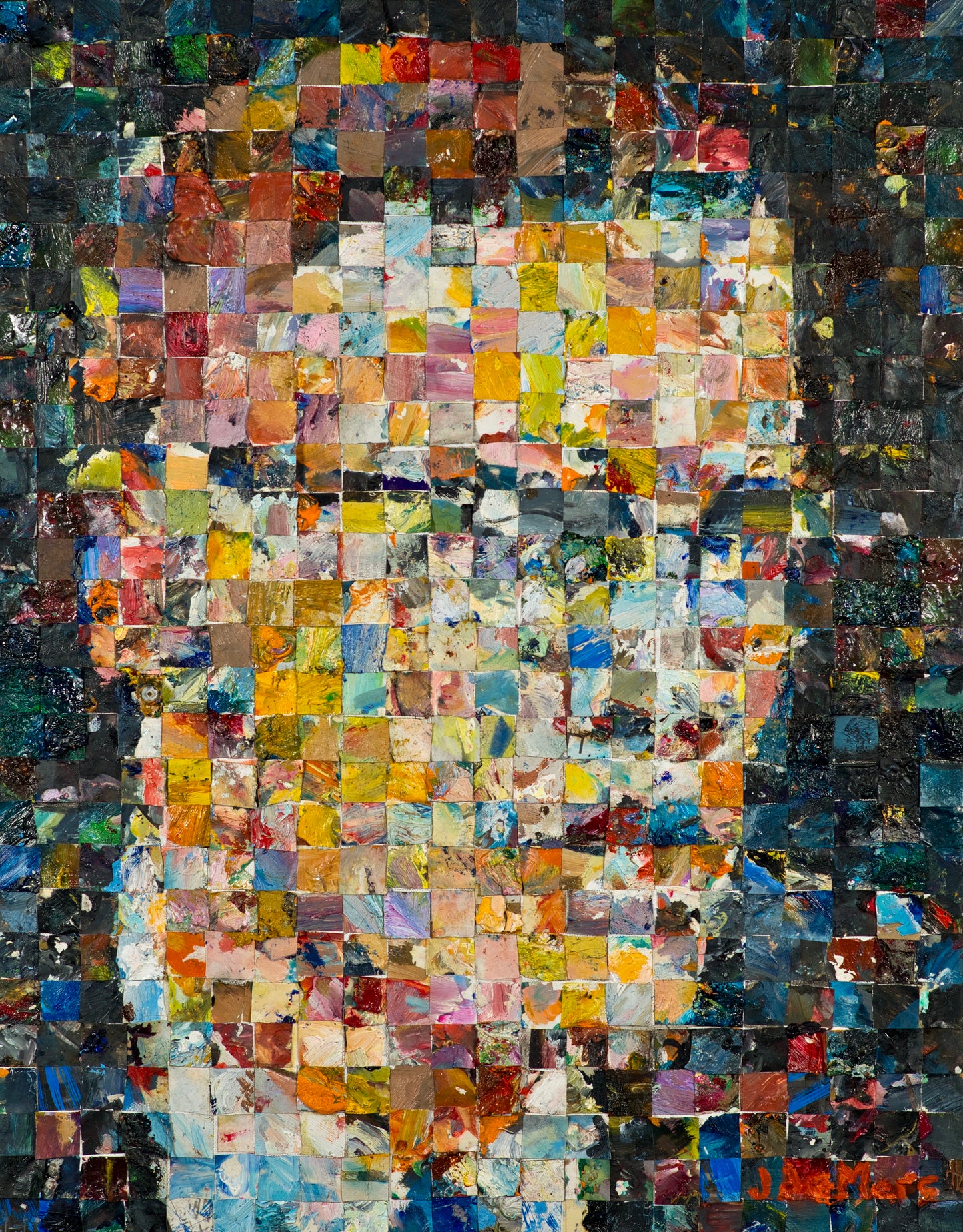 Pieces of Freedom, 2019 - Original Oil Mosaic Painting by John de Mars