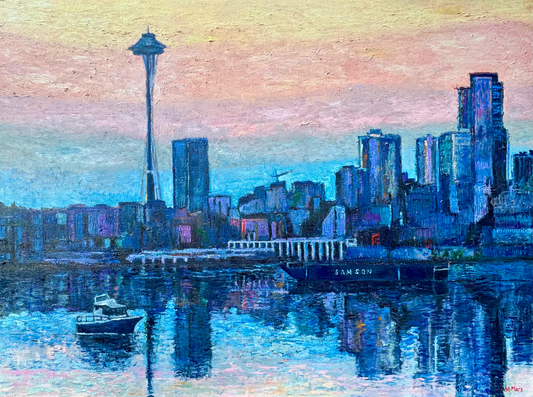 Seattle Rising - Original Oil Painting by John de Mars